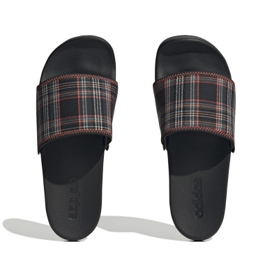 adidas Slides Adilette Comfort with Checkered Pattern in Black - 1 Pair